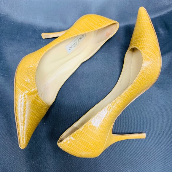 Jimmy Choo Buckle Snake Heels for Women for sale | eBay Jimmy Choo Tan Snakeskin Formal Shoes